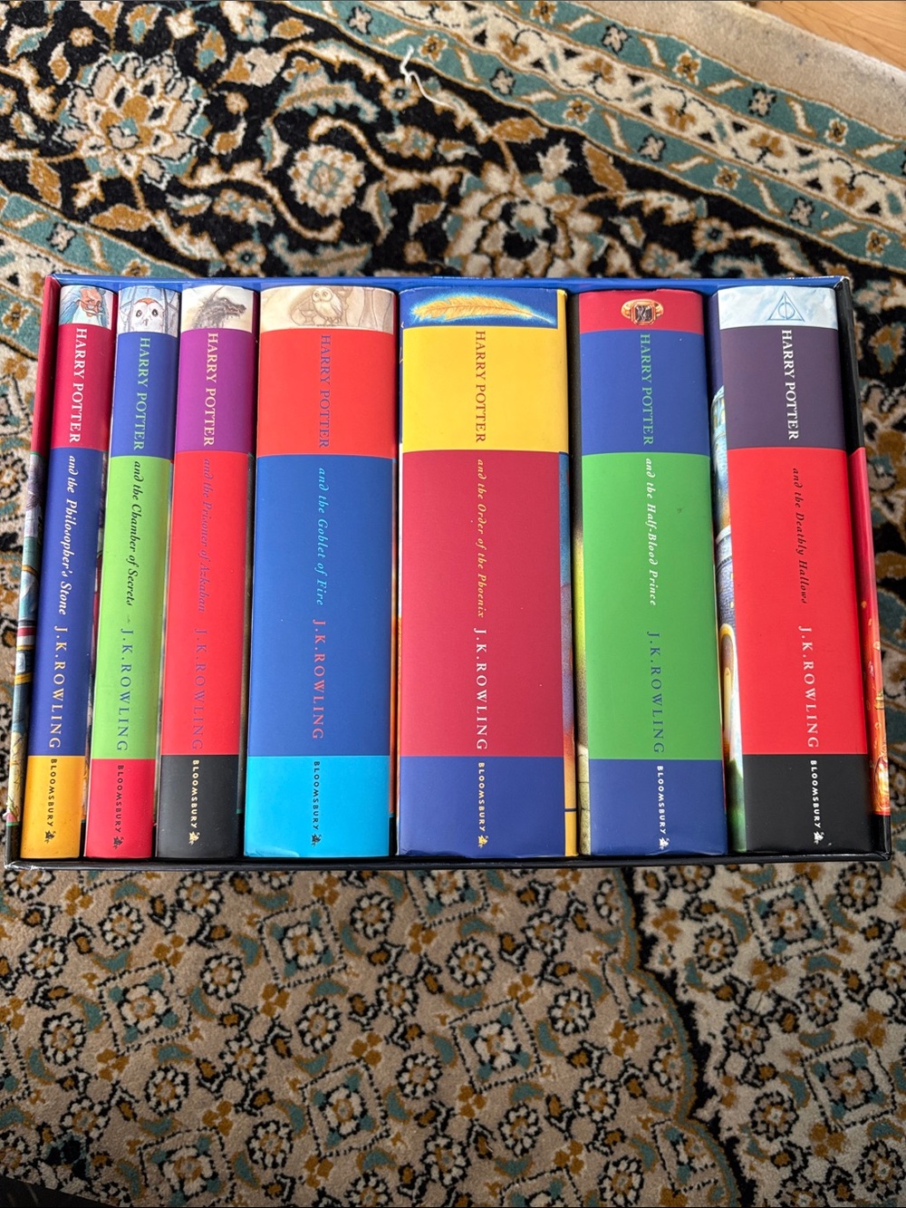 Harry Potter Hardcover Book Set - Colorful Spine Collection Bloomsbury